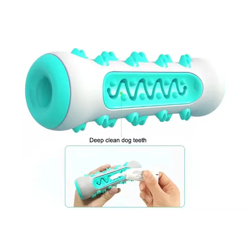 Dog Chew Bone Toy Molar Stick Teeth Cleaning Leak Food Design Self Play Interactive Pet Toy For All Breeds Dogs Relieve Boredom Pi-Mart