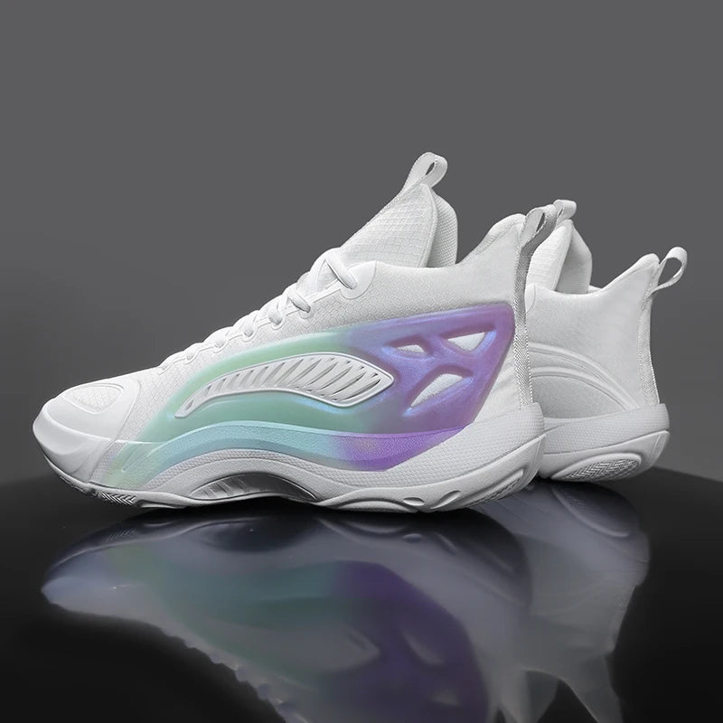 Men's Basketball Shoes Breathable Cushioning Non-Slip Wearable Runing Shoes Gym Training Athletic Basketball Sneakers for Men Pi-Mart