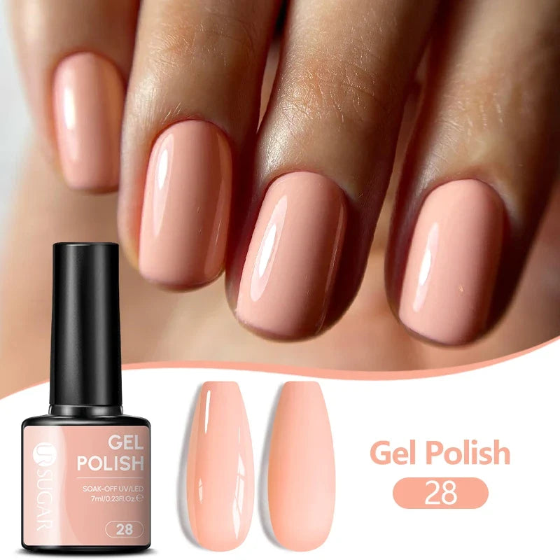 UR SUGAR 7ML Nail Gel Fresh Macaron 107 Colors All For Manicure Semi Permanent Soak Off LED UV Long-Lasting Nail Art Varnish Tri Light Beauty