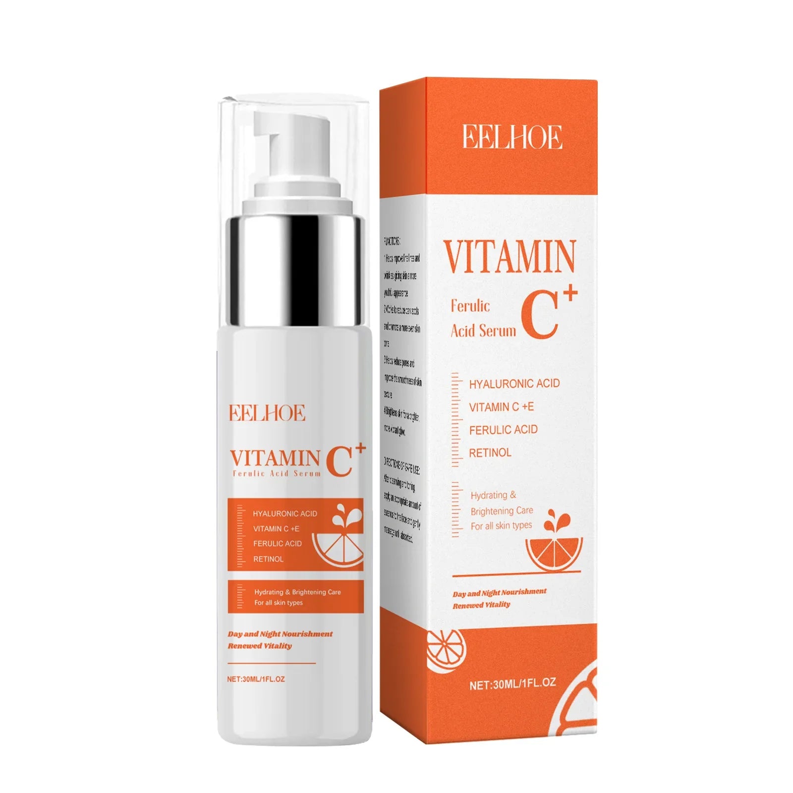 Eelhoe Vitamin C Facial Essence Moisturizing Lifting Reduce Fine Lines Keep Smoothing Anti A-ging Remove Acne Face Firming Serum Tri Light Beauty