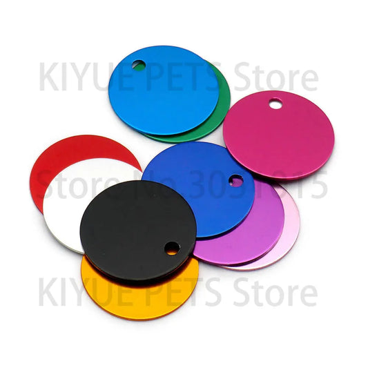 Wholesale 100PCS Pet Supplies Round Tags Cat Collar Pendants Can Be Personalized With Laser Engraving For Dog Identity Pi-Mart
