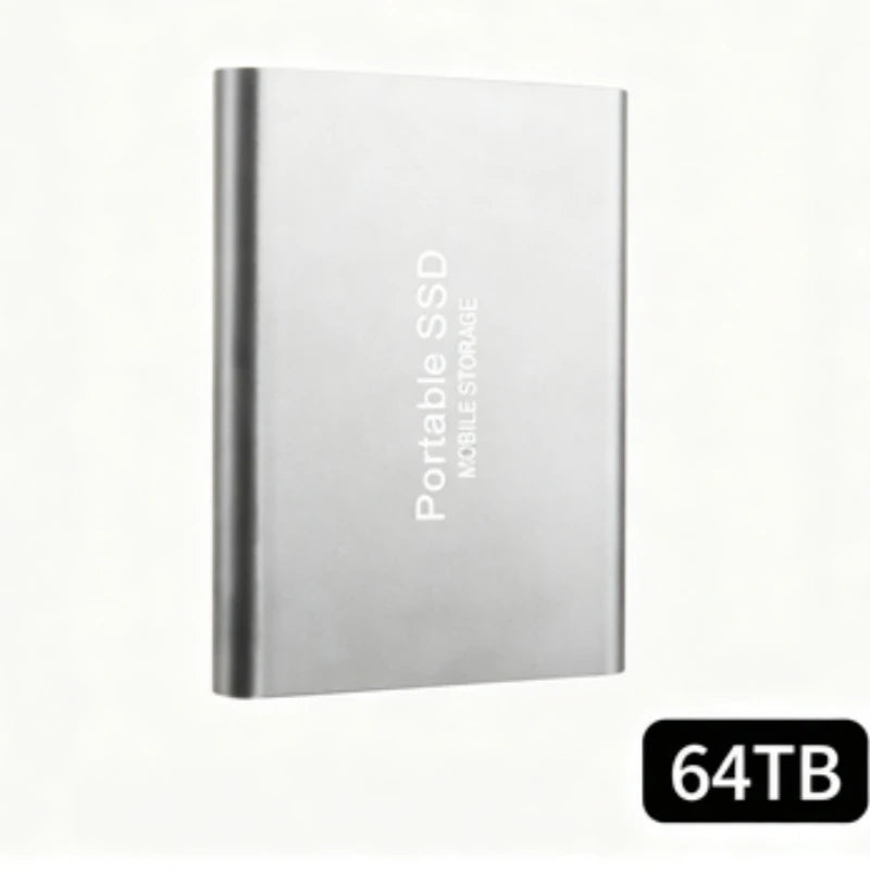 Portable External SSD, 1TB-16TB Large Capacity USB3.1 High Speed Solid State Drive, Lightweight Storage for Laptop, Desktop, Mac Pi-Mart