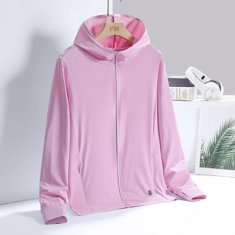 YJKVUR Unisex Summer New UPF 50+ UV Sun Protection Hoodie Jacket Men Women Lightweight Hiking Outdoor Long Sleeve Sun Shirt Coat LadyShow.Store
