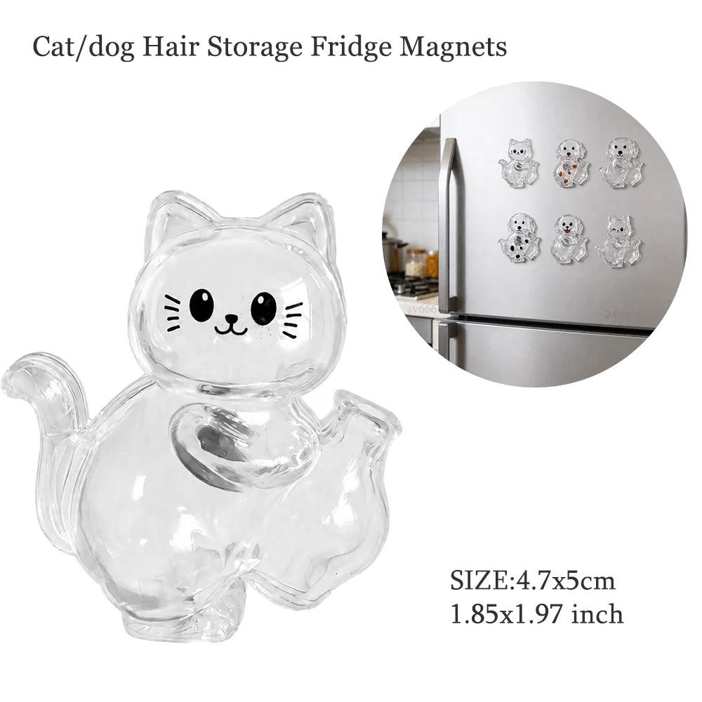 Transparent Dog Hair Storage Pendant Dog Hair Collector Keychain Pet Hair Memorial Bottle for Pet Lovers DIY Memorial Keychain Pi-Mart
