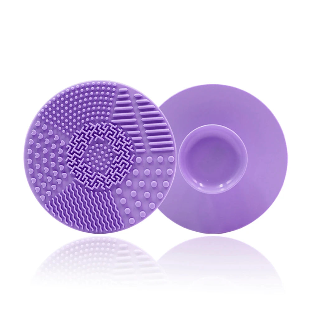 Silicone Makeup Brush Cleaner Folding Powder Puff Cleaning Bowl Eyeshadow Brushes Washing Soft Mat Beauty Tools Scrubber Box Pi-Mart