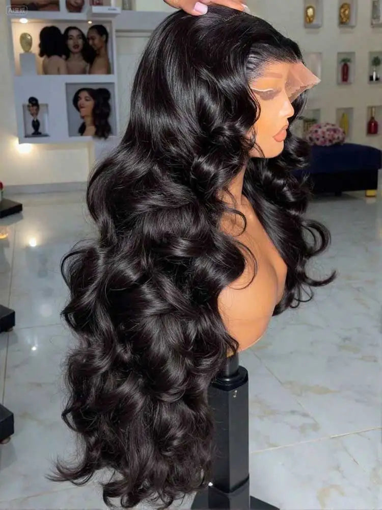 Raw Peruvian Body Wave 250% Density 40 42 inch 13x6 HD Lace Front Human Hair Wigs 13x4 Frontal Wigs Women Glueless Closure Wigs LadyShow.Store