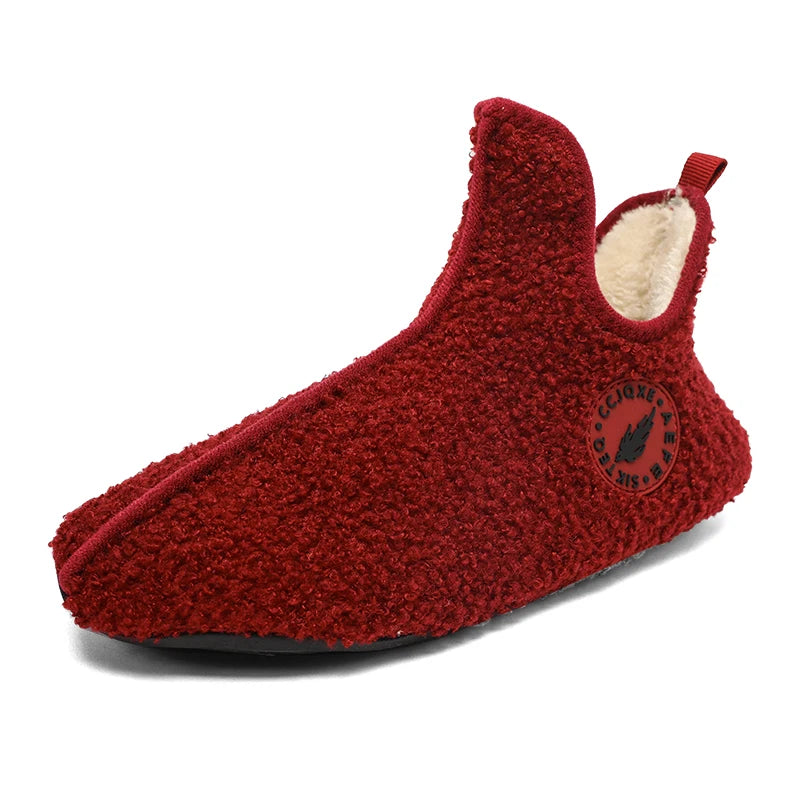 New Men Winter Slippers High Quality Light Weight Disign Shoes Fashion Women Plush Slipper Warm Slip on Casual Shoe for Couples Pi-Mart
