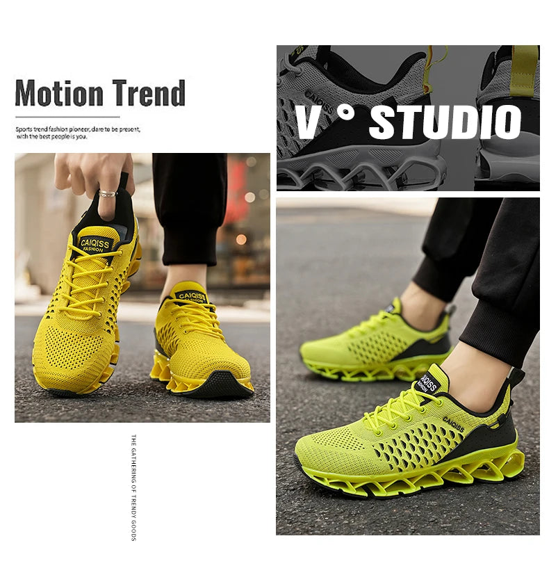 Casual Sneakers Mens Shock-absorb Running Shoes Lightweight Breathable Sports Shoes for Men 2026 New Trendy Gym Trainers for Man Pi-Mart