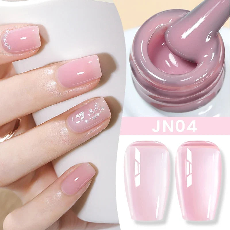 BORN PRETTY 83 Colors 10ml Jelly Nude Gel Nail Polish Autumn Amber Semi Transparent Manicure Soak off UV LED Nails Gel Varnish Tri Light Beauty
