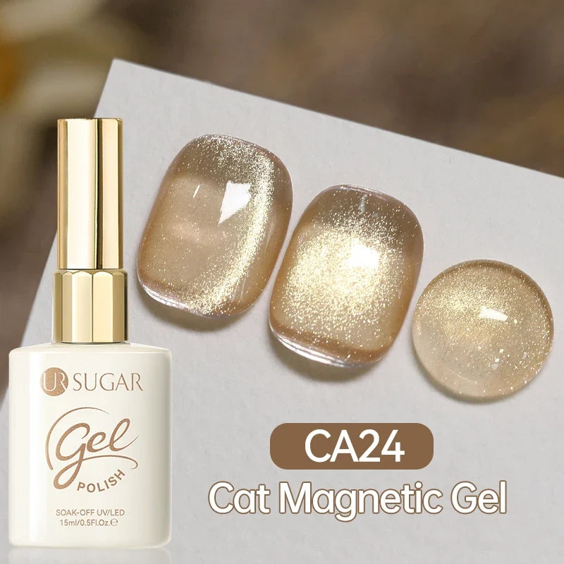 UR SUGAR 15ml Cat Magnetic Gel Nail Polish 30 Colors Semi Permanent Magnetic Gel UV/LED Soak Off Painting Vanrish Design Tri Light Beauty