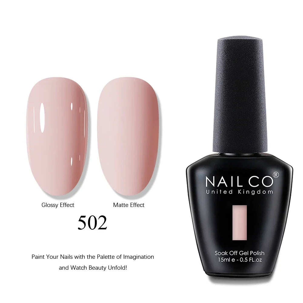NAILCO 15ml Brown Nails Art Red Color Gel Nail Polish Semi-permanent UV Gel Polish Coffee Manicure Chocolate Hybrid Nail Varnish Tri Light Beauty