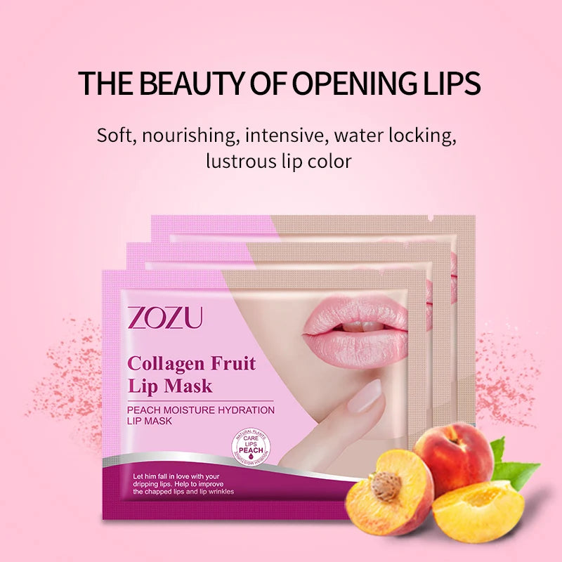 10pcs ZOZU Crystal Collagen Lip Mask Plump Lips Moisturizing Anti Wrinkles Nourishing Lip Patches Lips Plumper Skin Care Pi-Mart