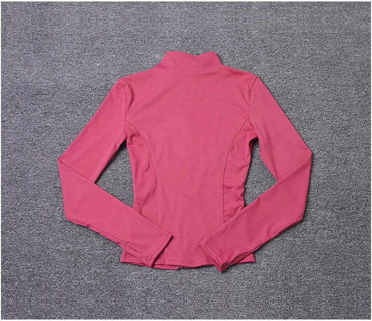 Women Sport Jacket Long Sleeve Shirt Workout Coat Gym Training Clothing Yoga Sportswear Pi-Mart