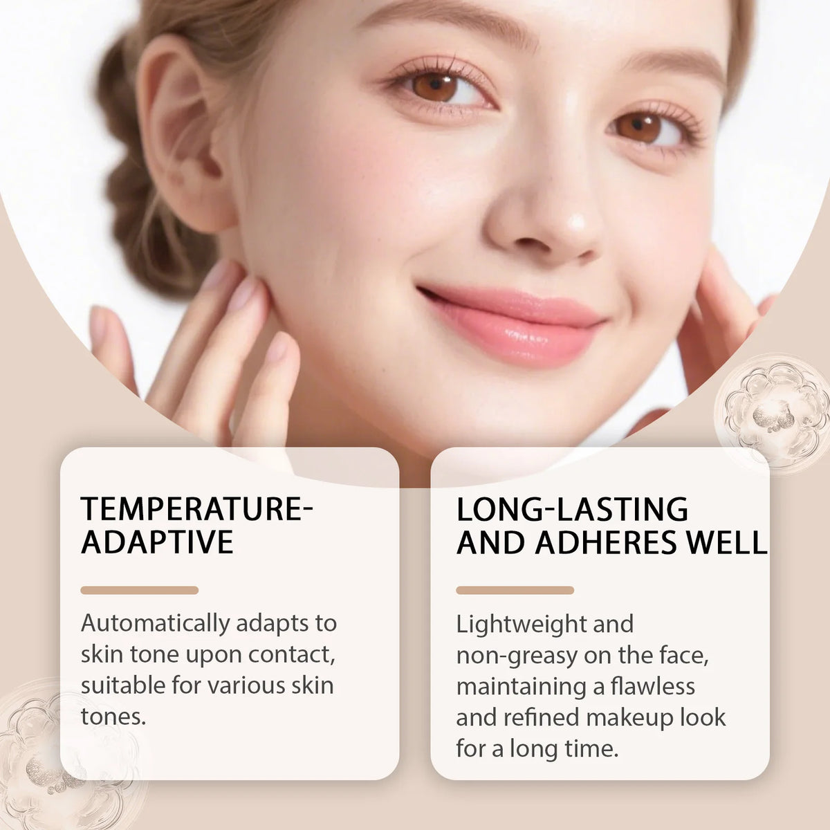 Color Changing Foundation Natural Color Spf15 Sun Protection Makeup Full Coverage Even Skin Tone Lightweight Moisturizing Makeup Pi-Mart