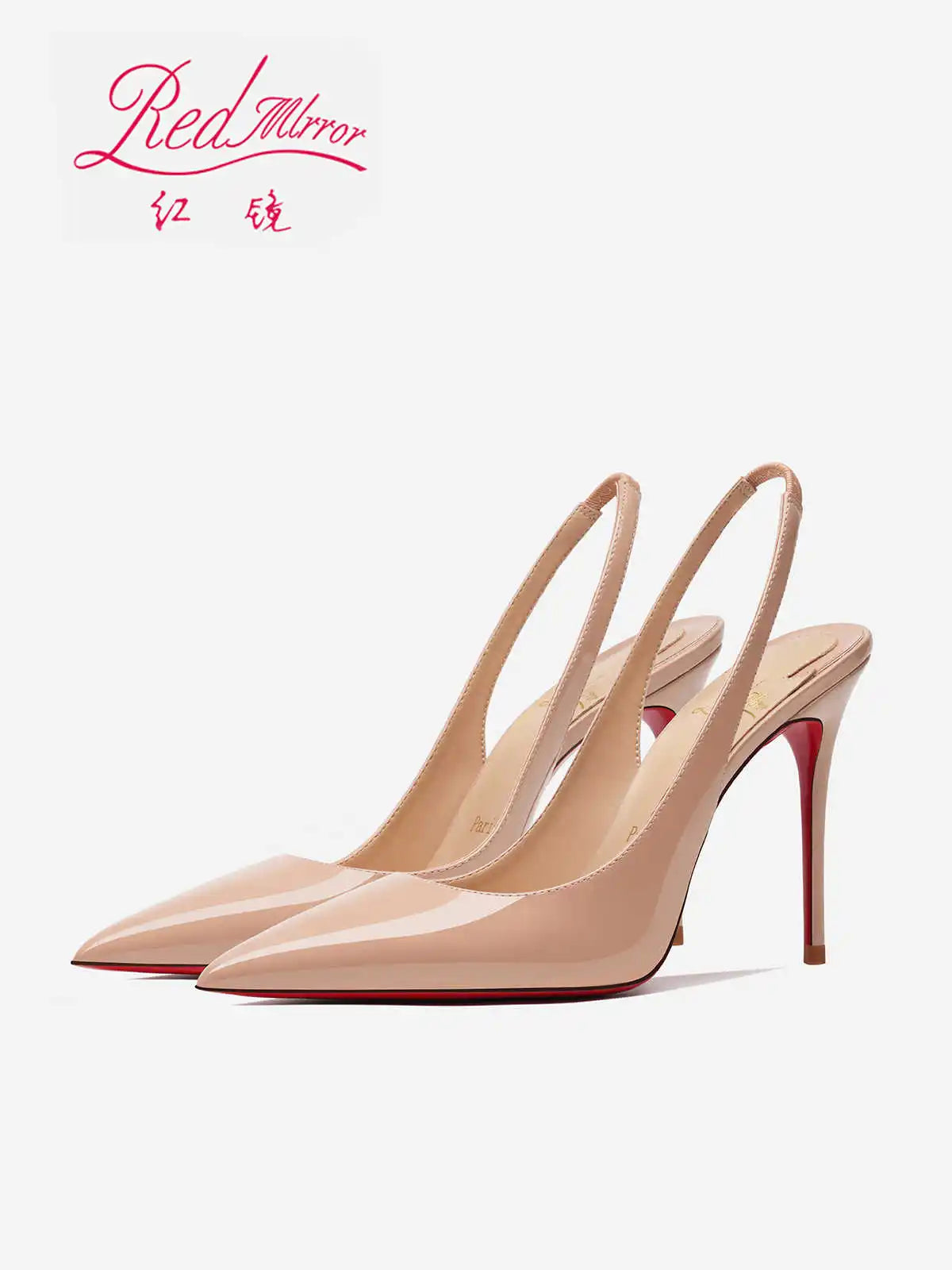 Heeled sandals Red Shiny Bottoms Naked color luxury Hollow 2026 New Elegant High Heels Sexy Slingbacks Ladies Shoes Women shoes Pi-Mart