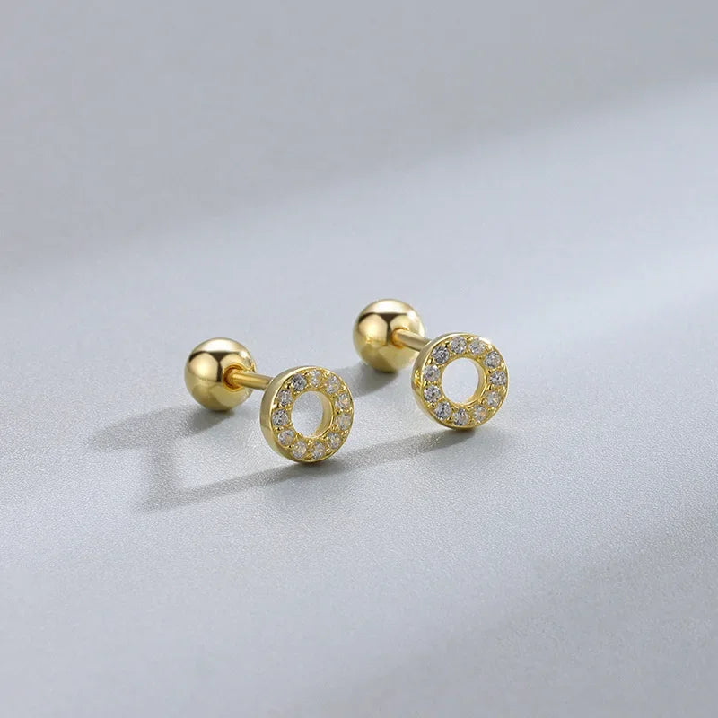 New Fashion Heart Stud Earrings for Women Hypoallergenic Screw Cartilage Helix Earring Girls Piercing Accessories Jewelry Gifts Pi-Mart