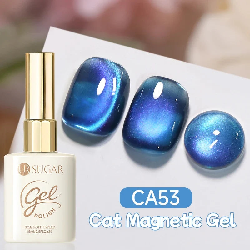 UR SUGAR 15ml Cat Magnetic Gel Nail Polish 30 Colors Semi Permanent Magnetic Gel UV/LED Soak Off Painting Vanrish Design Tri Light Beauty