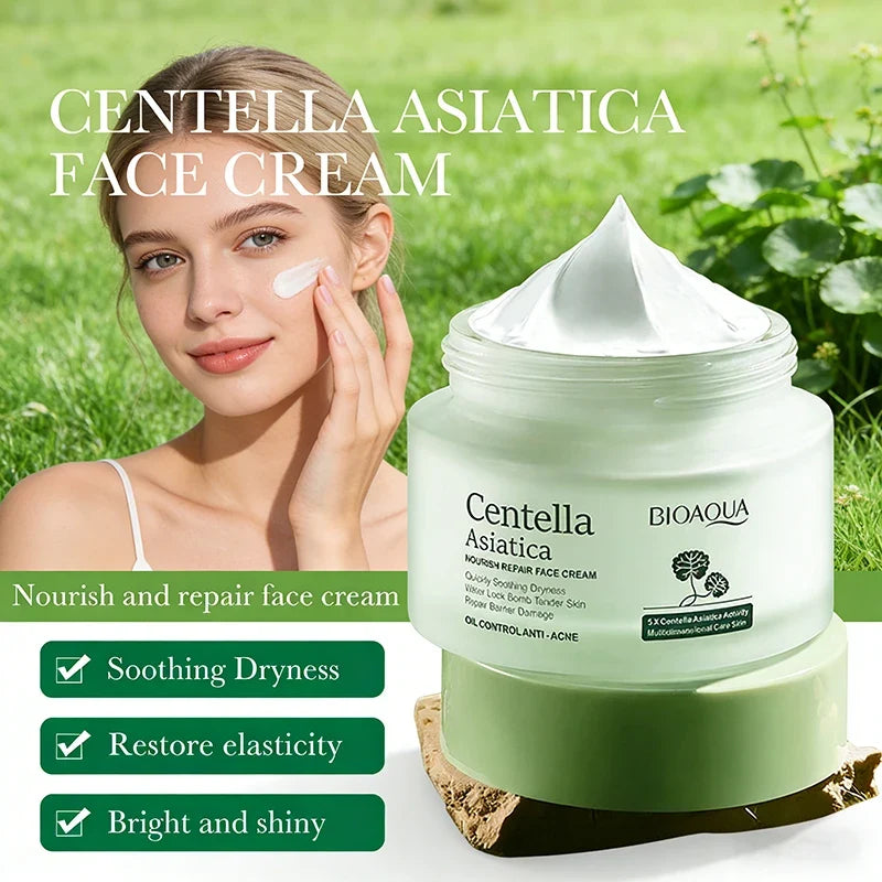 BIOAQUA Asiatic Centella Face Cream Moisturizing Whitening Anti-Aging Anti Acne Facial Cream Beauty Face Skin Care Products Tri Light Beauty