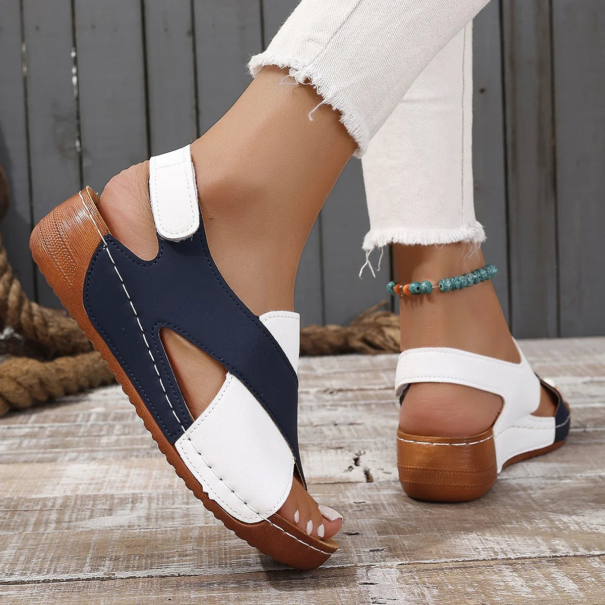 Summer Shoes Women Sandals Plus Size Walking Shoes Casual Women Shoe Wedge Sandals Ladies Party Female Footwear Women Sandal LadyShow.Store