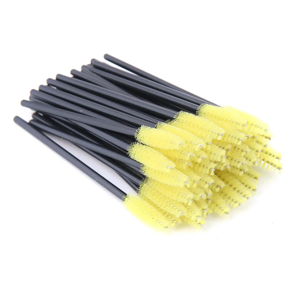 5/50Pcs Black Lashes Brush Cosmetics False Eyelashes Supplies Reusable Makeup Brushes Eyebrow Brush Mascara Wands Make Up Tools Pi-Mart