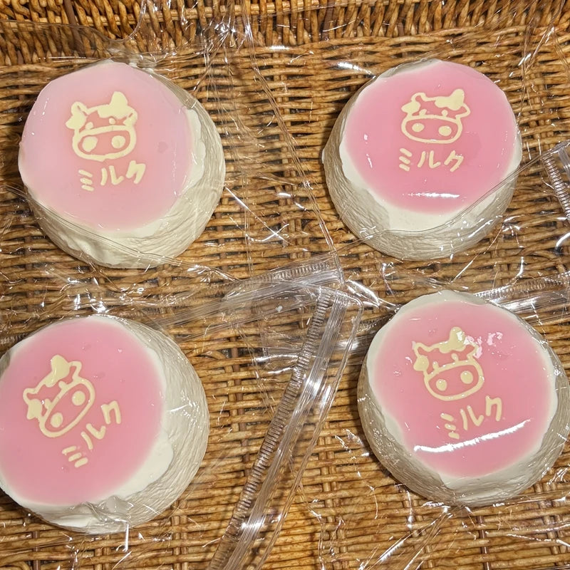 Kawaii Milk Cow Squishy Toy Soft Silicone Stress Relief Slow Rising Squeeze Toys Cute Pink Sensory Fidget Toys for anti-Anxiety Pi-Mart