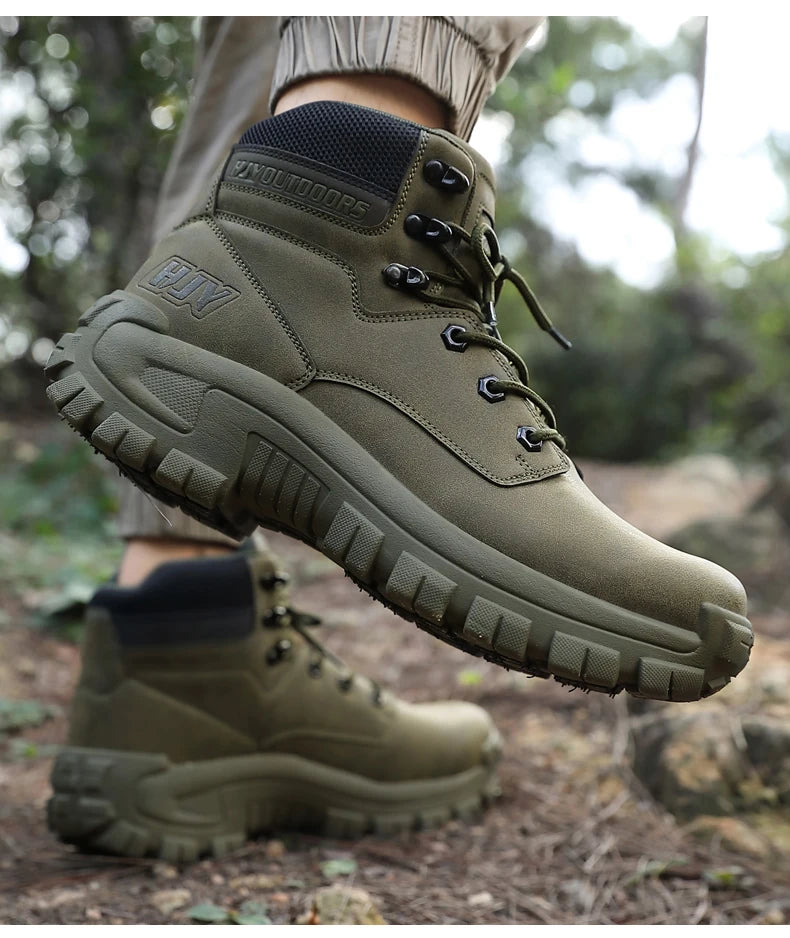 New Men's Boots Fashion Outdoor Boots Breathable Hiking Boots Autumn Shoes Sneakers Lightweight Non-slip Men Desert Ankle Boots Pi-Mart