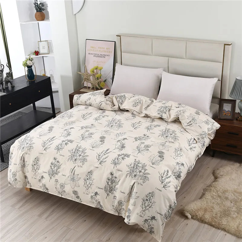 1 Piece Of Pure Natural High-Density Cotton Reactive Printing Fabric High-Quality Duvet Cover With Zipper Customizable Size Pi-Mart