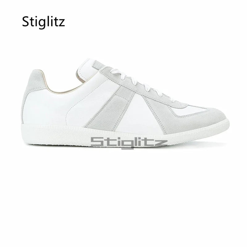 Sports Flat Casual Couple Shoes Men Women Classic Trendy Versatile Suede Leather Lace Up Sneakers Spring Autumn Training Shoes Pi-Mart