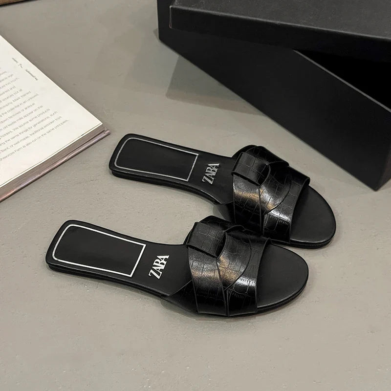 New Summer Designer Women'S Solid Color Fashion Slippers Zapatos De Mujer Women'S Shoes Slippers Women Slippers Women Shoes LadyShow.Store