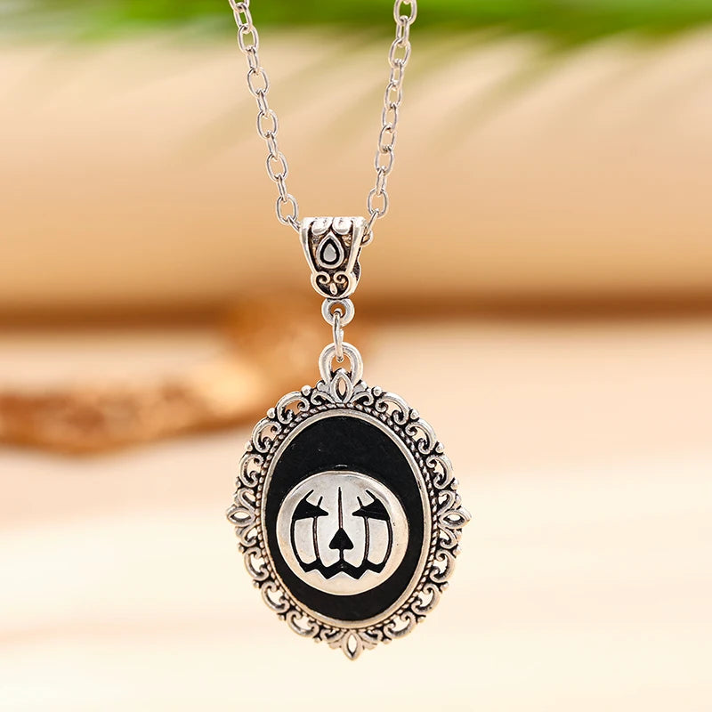 Gothic Vampire Cameo Pendant Choker Velvet Necklace for Women Fashion Pagan Witchcraft Jewelry Female Gifts Creative Punk Choker Pi-Mart