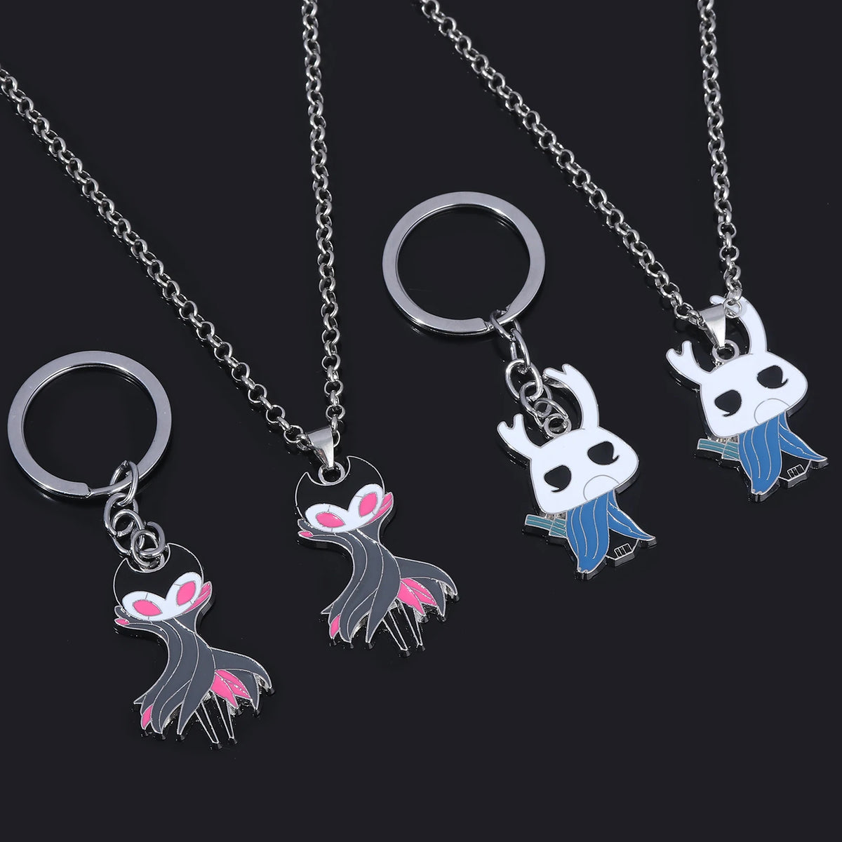 Game Hollow Knight Keychain The Grimm Theater Master Metal Keychain Pendant Game Peripheral Jewelry Unisex Keychain Pendant Pi-Mart
