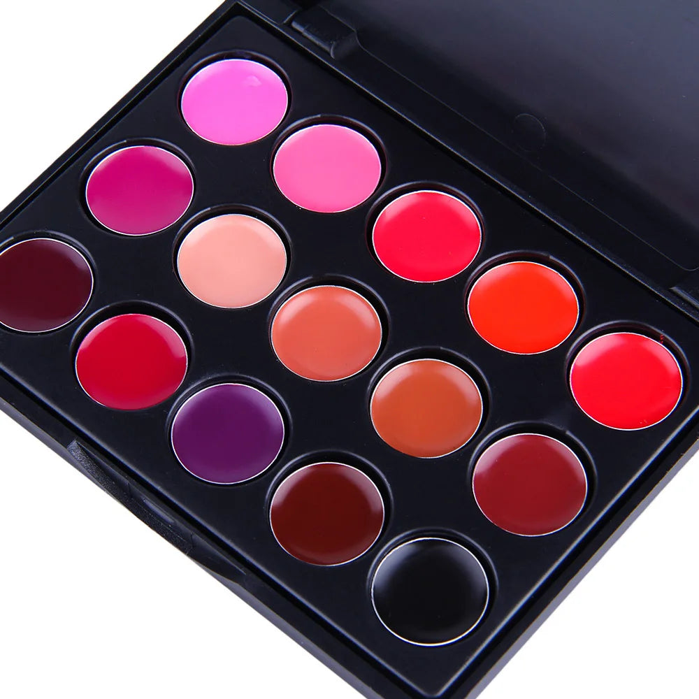 POPFEEL15 Colors Lipstick Palette Set Long Lasting Lip Gloss Korean Cosmetics Women Lip Tint Cheap and Small Beauty Lip Stain Pi-Mart