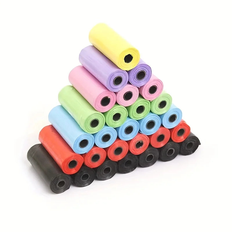 Random Color Cartoon Paw Graphic Dog Poop Bags Pet Poop Bags Leak-Proof Dog Waste Bags For Pet Supplies Pi-Mart