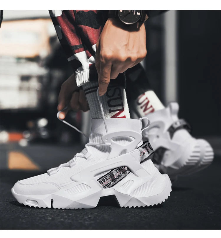 Men's Casual Sneakers Breathable Luxury Trainer Race Shoes Fashion Loafers Running Shoes for Male Pi-Mart