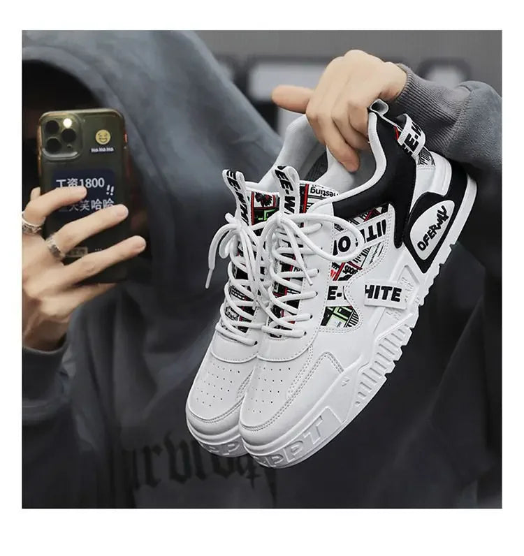 Casual Fashion Leather Sneakers New Skateboard Mens Shoes Outdoor Running Sports shoes Hiking Tennis Platform Luxury footwear Pi-Mart