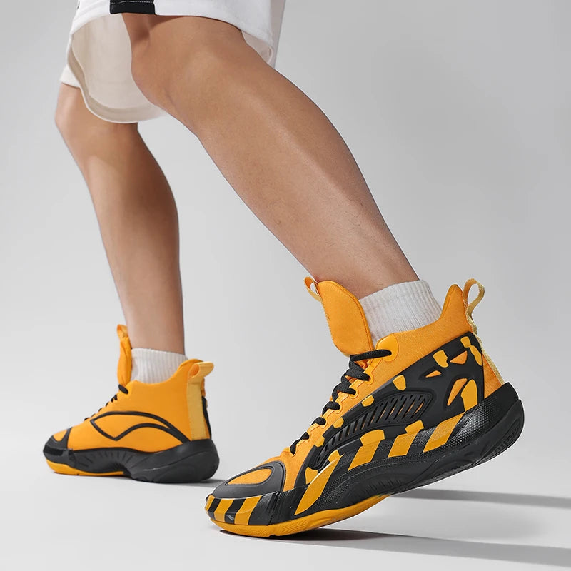 Men's Basketball Shoes Breathable Cushioning Non-Slip Wearable Runing Shoes Gym Training Athletic Basketball Sneakers for Men Pi-Mart