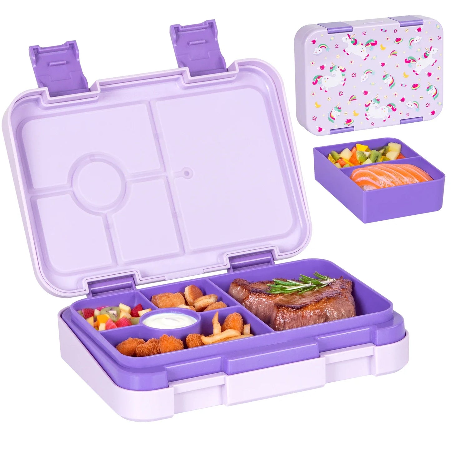 Adorable Kids Lunch Box Student Microwave Safe Travel Bento Box Halloween Container Portable Leak Proof Fruit Salad Bento Box LadyShow.Store