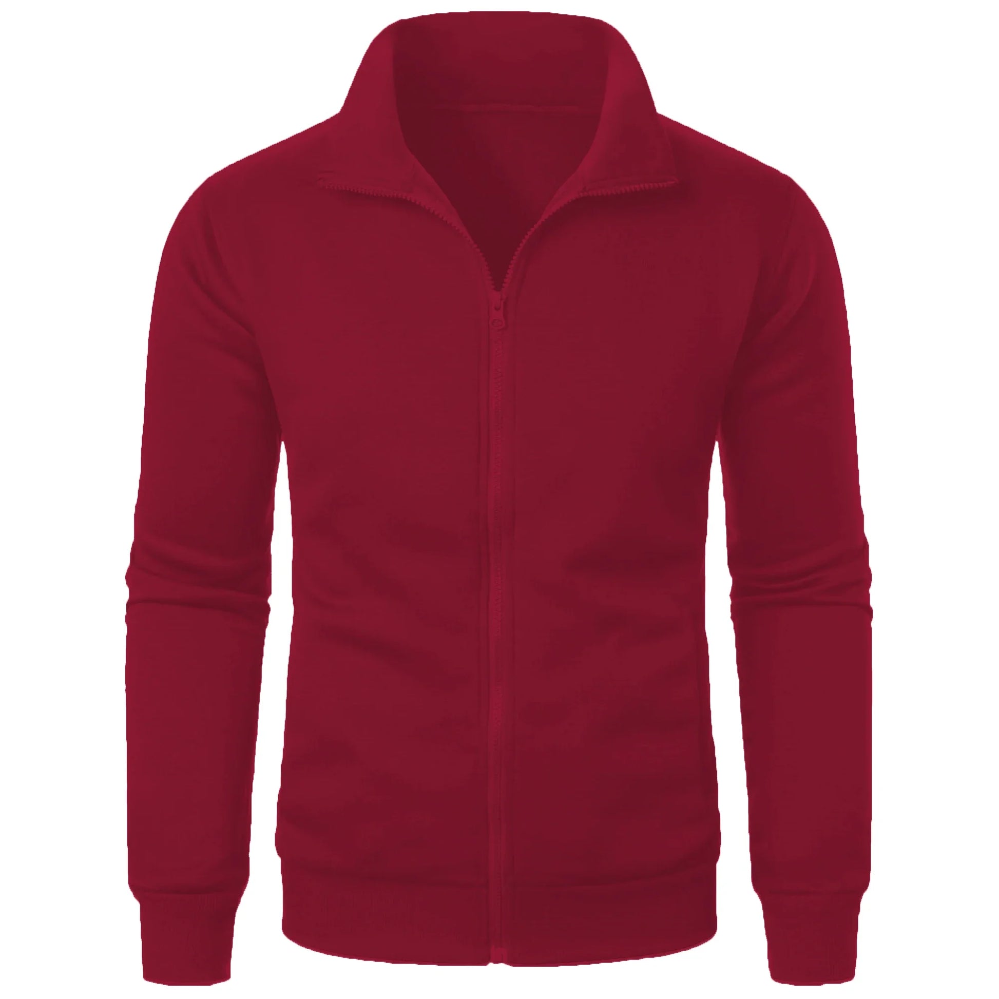 Men's casual sports zipper stand up collar jacket, men's solid color top LadyShow.Store