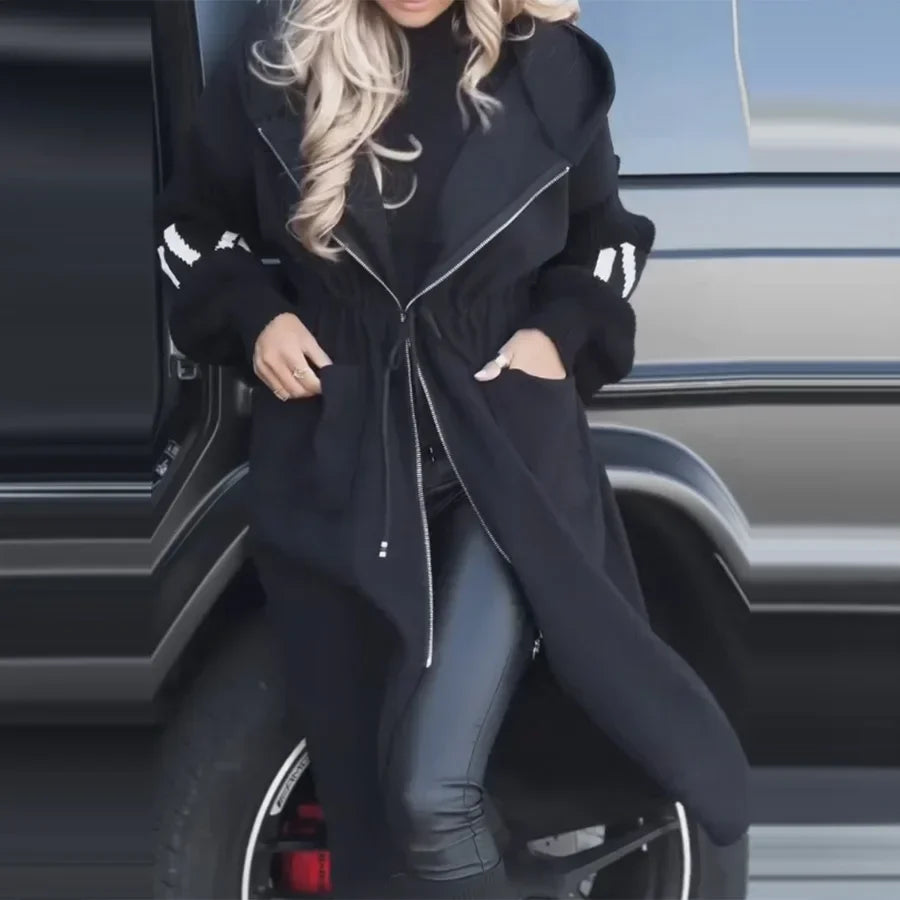 Spring Women Parka Jacket Coat Long White Hoodie Thick Warm Coats Female Spring New Elegant Casual Trendy Ladies Clothes Pi-Mart