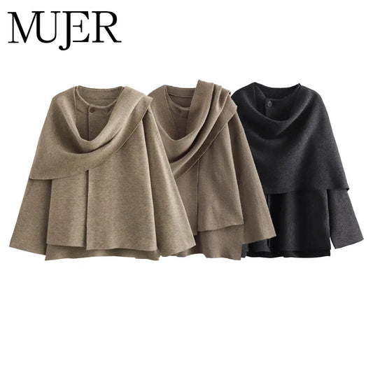 MUJER Plush Winter Coats for Women Asymmetric Scarf Demi-season Jacket for Women Parkas Long Sleeve Padded Coat Woman Jacket LadyShow.Store