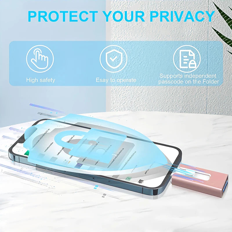 4 In1 OTG Micro USB 3.0  Flash Drive  Dual purpose Android TYPE-C Pen Drive Mobile Micro USB Memory Stick Drive Free For iPhone Pi-Mart