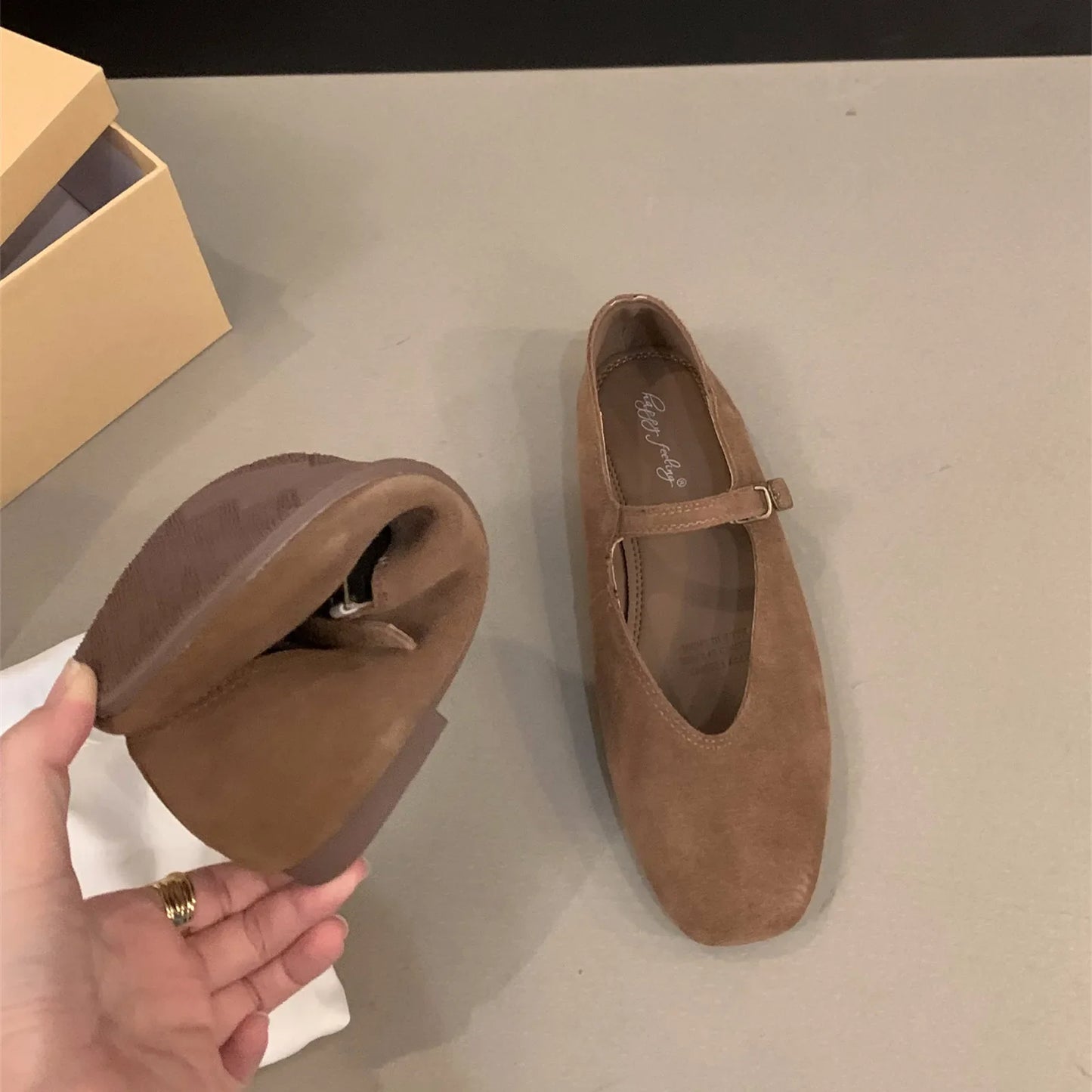Bailamos 2024 Spring New Brand Women Flats Round Toe Shallow Slip On Ladies Casual Ballet Shoes Soft Leather Eelgant Dress Shoes LadyShow.Store