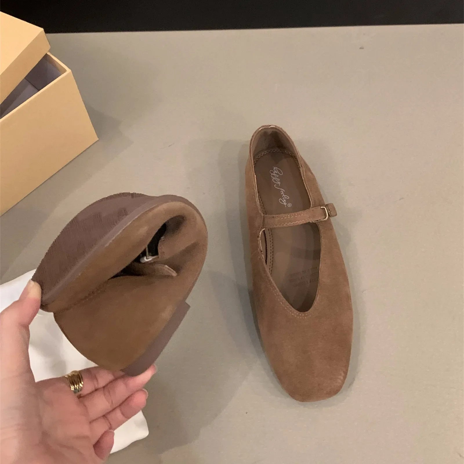 Bailamos 2024 Spring New Brand Women Flats Round Toe Shallow Slip On Ladies Casual Ballet Shoes Soft Leather Eelgant Dress Shoes LadyShow.Store
