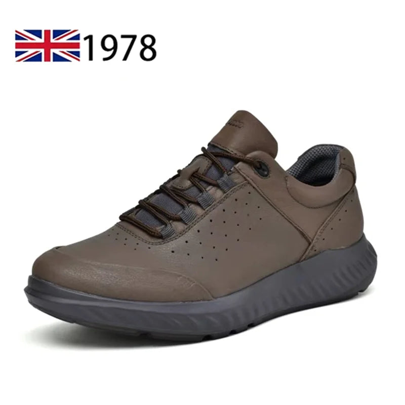 Men Shoes Autumn Winter Sports Casual Genuine Leather Soft Soled Outdoor Hiking Shoes Lightweight Breathable Non Slip Shoes Men Pi-Mart