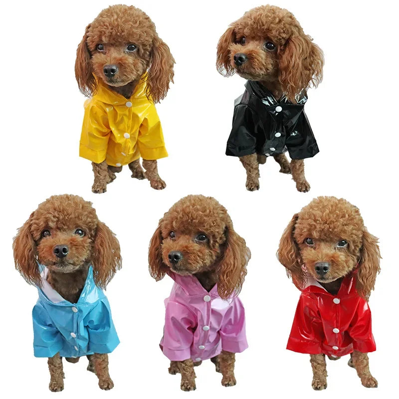 Waterproof Dog Jacket PU Dog Raincoat For Small Dogs Cats Reflective Puppy Raincape Chihuahua Yorkies Raincoat Pet Poncho Pi-Mart