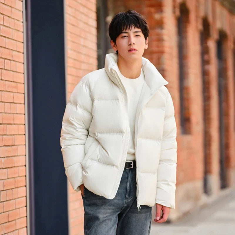 Semir Down Jacket Men Women 2026 Winter New Light Short Coat Three-Proof Thermal Puffer Coat Couple Top Trendy Down Jacket LadyShow.Store