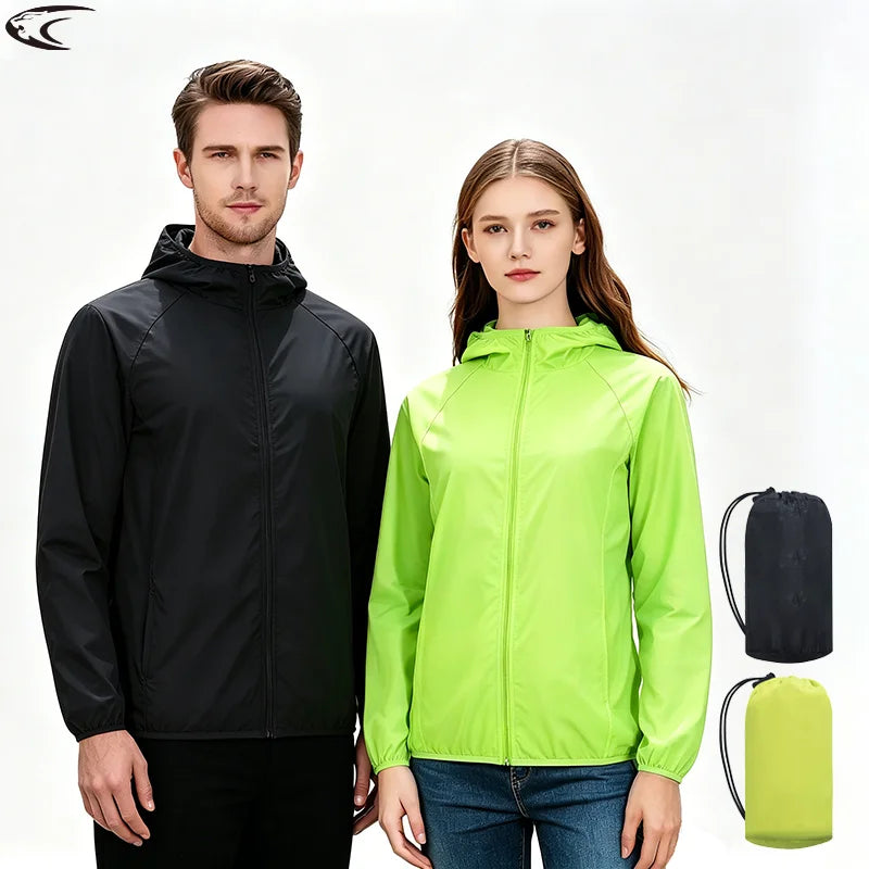 LNGXO Men Women Waterproof Hiking Jackets Sun Protection Windbreaker Camping Climbing Outdoor Rain Coat Unisex Portable Clothes LadyShow.Store