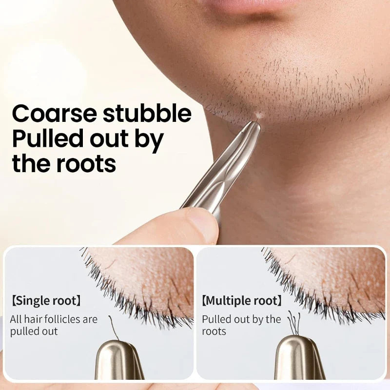 Stainless Steel Round Head Tweezers Eyebrow Tweezers Hair Removal Tweezers Suitable for Men and Woman Gifts LadyShow.Store