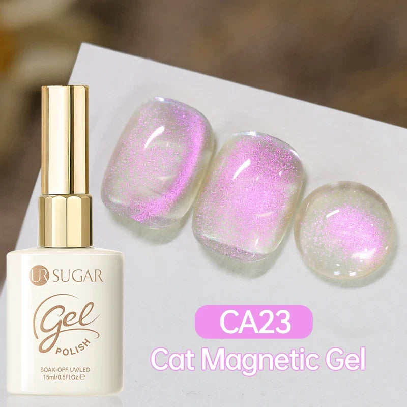 UR SUGAR 15ml Cat Magnetic Gel Nail Polish 30 Colors Semi Permanent Magnetic Gel UV/LED Soak Off Painting Vanrish Design Tri Light Beauty