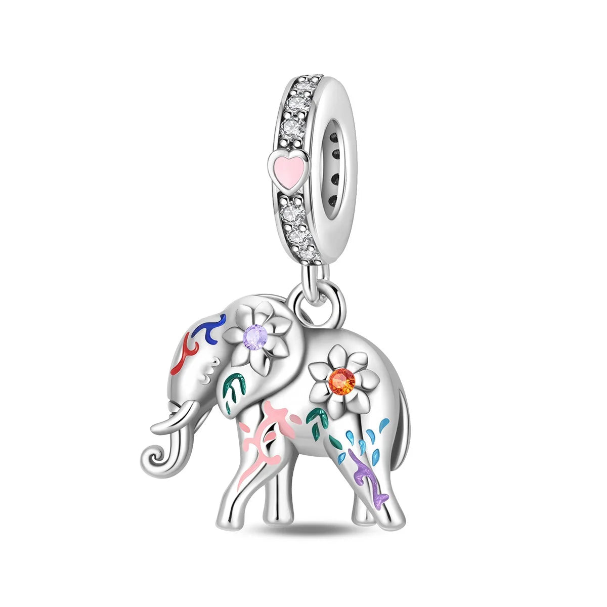 Attractive pendant featuring an animal - a baby elephant, a cat, a swan. Beaded DIY jewelry for a bracelet accessory. Pi-Mart